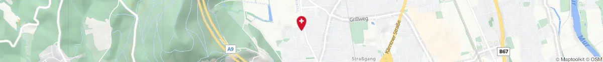 Kartendarstellung des Standorts für GreenCity Apotheke in 8054 Graz